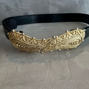 Elegant Gold and‎ Black Women's Belt interlock , unique